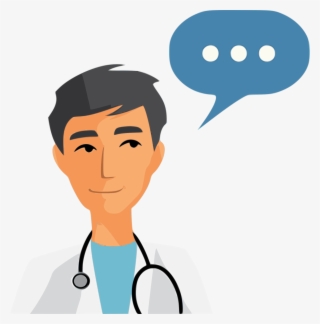 Clip Art Black And White Library Doc Talk Big Image - Doctor Talking Clipart #8334896