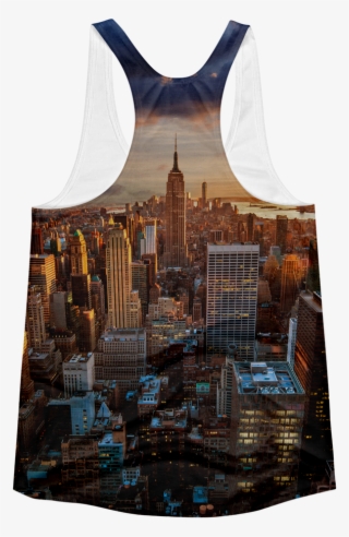 New York City Skyline Women's Racerback Tank Top - Empire State Building #8335026