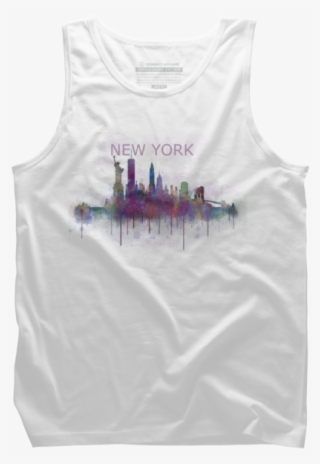 Ny New York City Skyline Cityscape - Ny New York City Skyline V4 Watercolor #8335375
