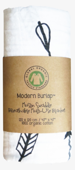 Modern Burlap Muslin Swaddle Arrows - Bratwurst #8335710