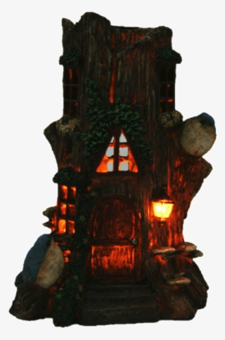 Fairy Houses Tree Stump Solar Fairy House Earth Fairy - Tower #8337191