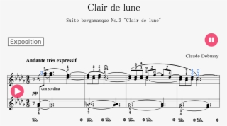 Clair De Lune Sheet Music For Piano 【starryway】 - Clair De Lune Piano Easy Letters #8337550
