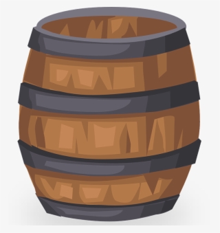 Barrel Clipart Dram - Wooden Barrel Clip Art #8337888