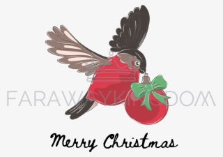 Bullfinch Christmas Cartoon Winter Bird Vector Illustration - Cockatiel #8338719