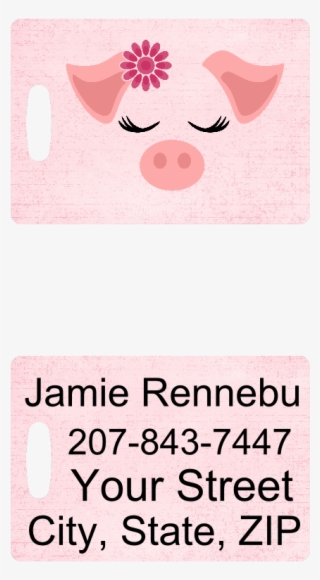 Pig Face Luggage Tag - Kalitest #8342197