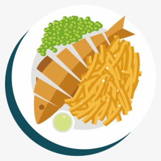 French Fries Fish And Chips Fried Fish English Cuisine - Fish And Chips Vector #8342212