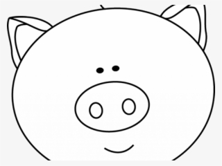 Pork Clipart Pig Face - Clip Art Black And White Pig Face #8342275