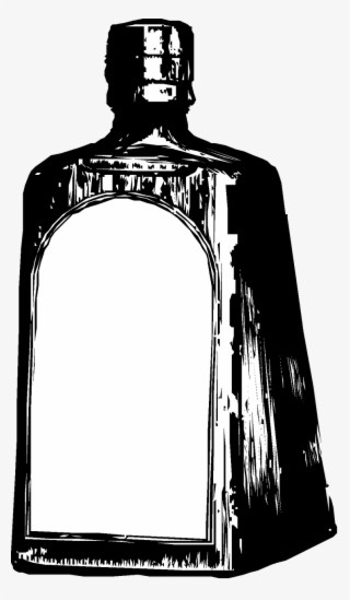 Clip Black And White Medicine Drawing Old Bottle - Retro Clipart Png #8342860