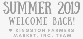 Kfm - Header - Welcome Back - Summer 2019 - Monochrome #8343055