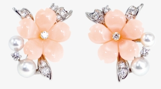 The Cherry Blossom Centerpiece Is Carved From Rare - Earrings #8343739