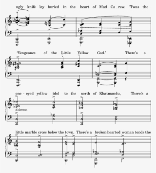 The Green Eye Of The Yellow God - Sheet Music #8343962