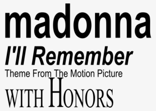 Illremember Madonna Single Logo - Printing #8344213
