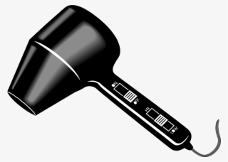 Blow Dryer Clipart Black And White - Blow Dryer Clipart Transparent #8344768