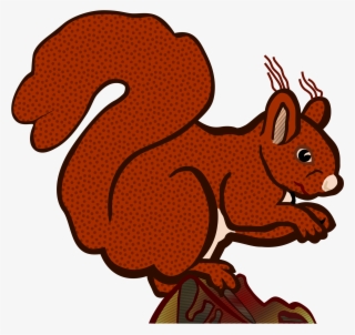 Red Squirrel Clipart Colour - Eichhoernchen Clipart #8344922