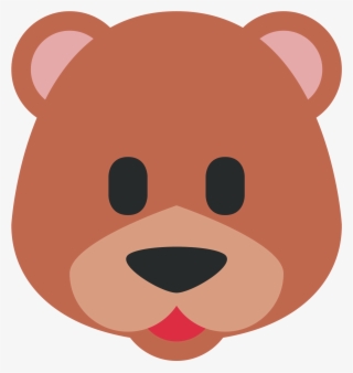 Bear Face - Bear Twitter Emoji Png #8345059