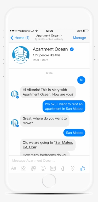 Real Estate Message Bot Example - Facebook Messenger Message Template #8346412