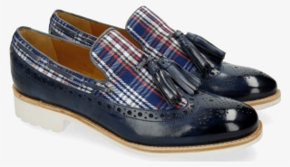 Loafers Amelie 60 Textile Check Sky Blue Multi - Slip-on Shoe #8346496