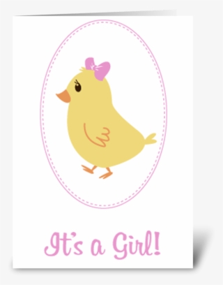 Little Girl Chick Baby Announcement - Cartoon #8346500