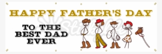 Happy Father's Day Vinyl Banner - Cartoon #8347203
