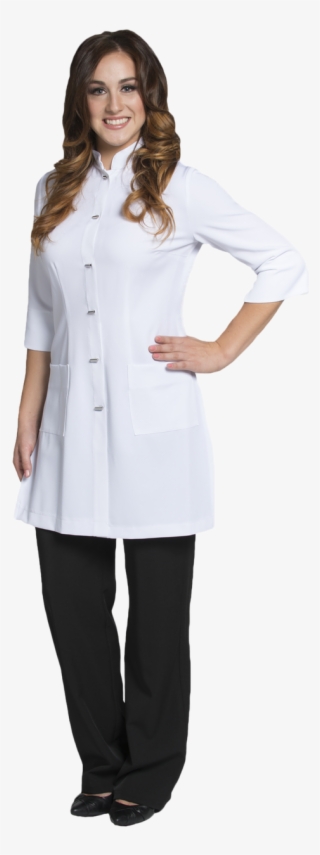 Joanne Martin Long Mandarin Lab Coat - Girl #8347296