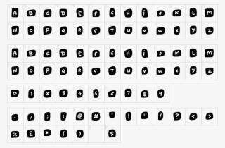 Character Map - Inverted Stencil Font #8347350