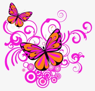 Corner Butterfly Png - Butterfly Borders Designs Png #8348415