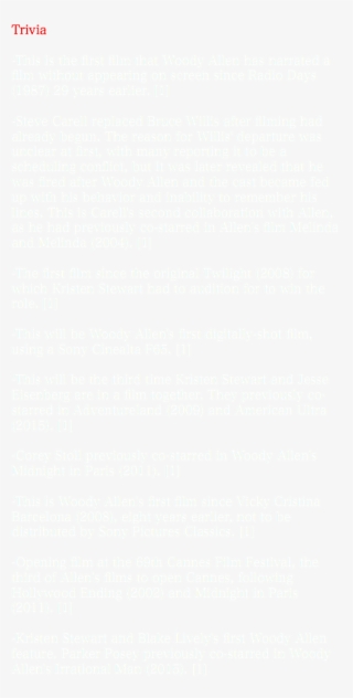 Trivia -this Is The First Film That Woody Allen Has - Parallel #8349288