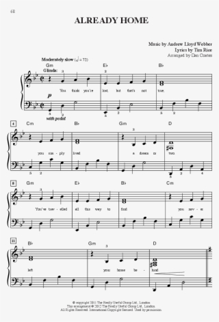 The Wizard Of Oz Thumbnail - Lady Antebellum Need You Now Piano Sheet Key E #8349416