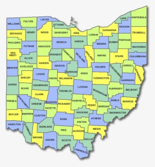 Ohio County Map - Map Of Ohio Counties - Free Transparent PNG Download ...