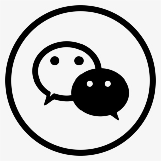 Wechat Logo Black White - Wechat #8352140