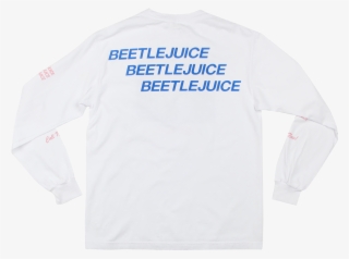 Beetlejuice Say It Three Times White Longsleeve Tee - Long-sleeved T-shirt #8352721