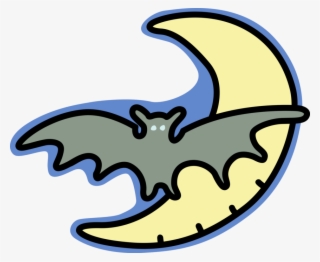 Vector Illustration Of Halloween Bat Flying In Moonlight - Extended Metaphor Example #8353583