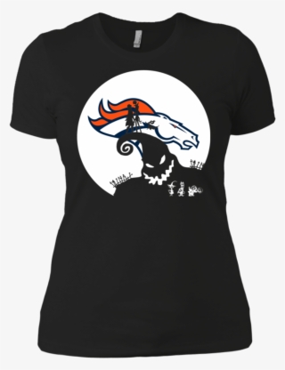 Jack Skellington And Sally Denver Broncos Halloween - Disney Pin Trading Shirt #8354062