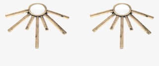 Sun Ray Brass Earrings - Earrings #8357320