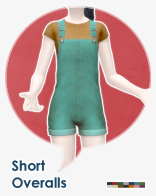 Png Library Library Cc S The Best Short Overall By - Sims 4 Mm Overalls #8359714