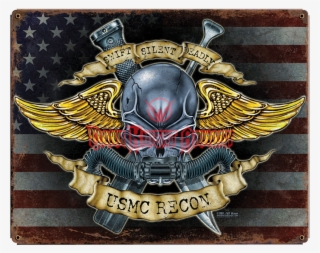 Usmc Recon Jack Of All Trades Vintage Steel Sign - Marine Corp Recon Tattoos #8363510