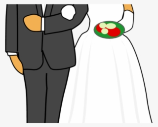 Bride Groom Cartoon Character Png And Vector Image - Husband And Wife Clipart Png #8365063
