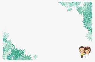 Green Flowers With Bride And Groom #8365594