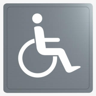 304 Stainless Steel Disabled Toilet Sign - Disable Person Logo #8366787
