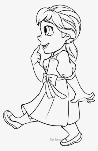 Free Frozen Princess Anna By Rain Strive Printable - Anna From Frozen Black And White #8366969