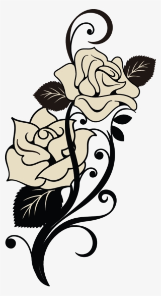 White Black Flower - Illustration #8367231