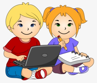 Laptop Clipart School Child - Clipart Boys And Girls #8369006