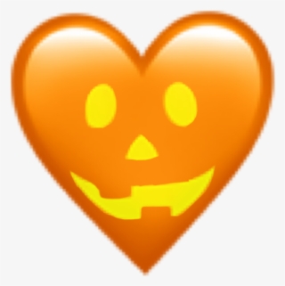 Emoji Iphoneemoji Orange Heart Heartemoji Orangecolor - Heart #8369910