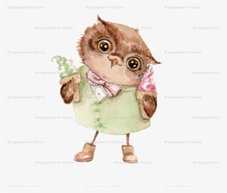 Cute Owl With Ice Cream Pillow Wallpaper - Хочется А Чего Не Знаю #8370403
