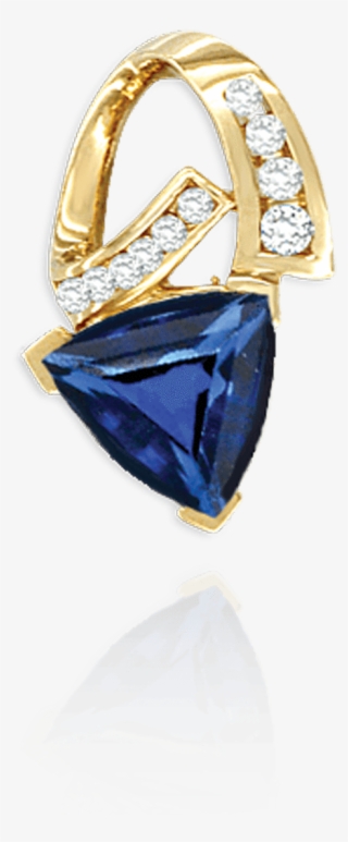 14k Gold Triangle Pendants - Engagement Ring #8370471