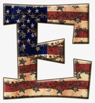 Alfabeto Con Bandera De Usa Vieja - P Letter For Scrapbook #8370852