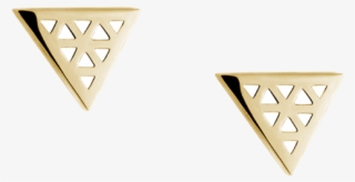 Triangle Enamel Studs White Image - Earrings #8370857