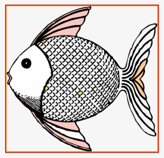 Stunning Best Smokey Bear The For Eating Fish Clipart - Clip Art Black And White Fish #8371628