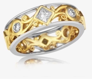 Carved Princess Curls - Engagement Ring #8371785