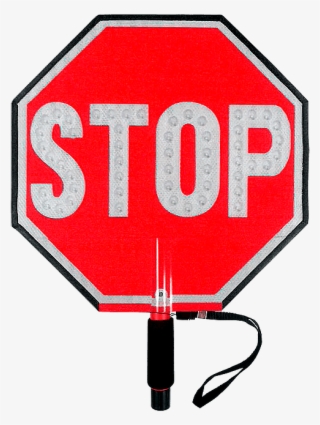 Paddle Stop Slow Flashing Led Hand Held Sign 18 Inch - Led Hand Held Stop Signs #8372067